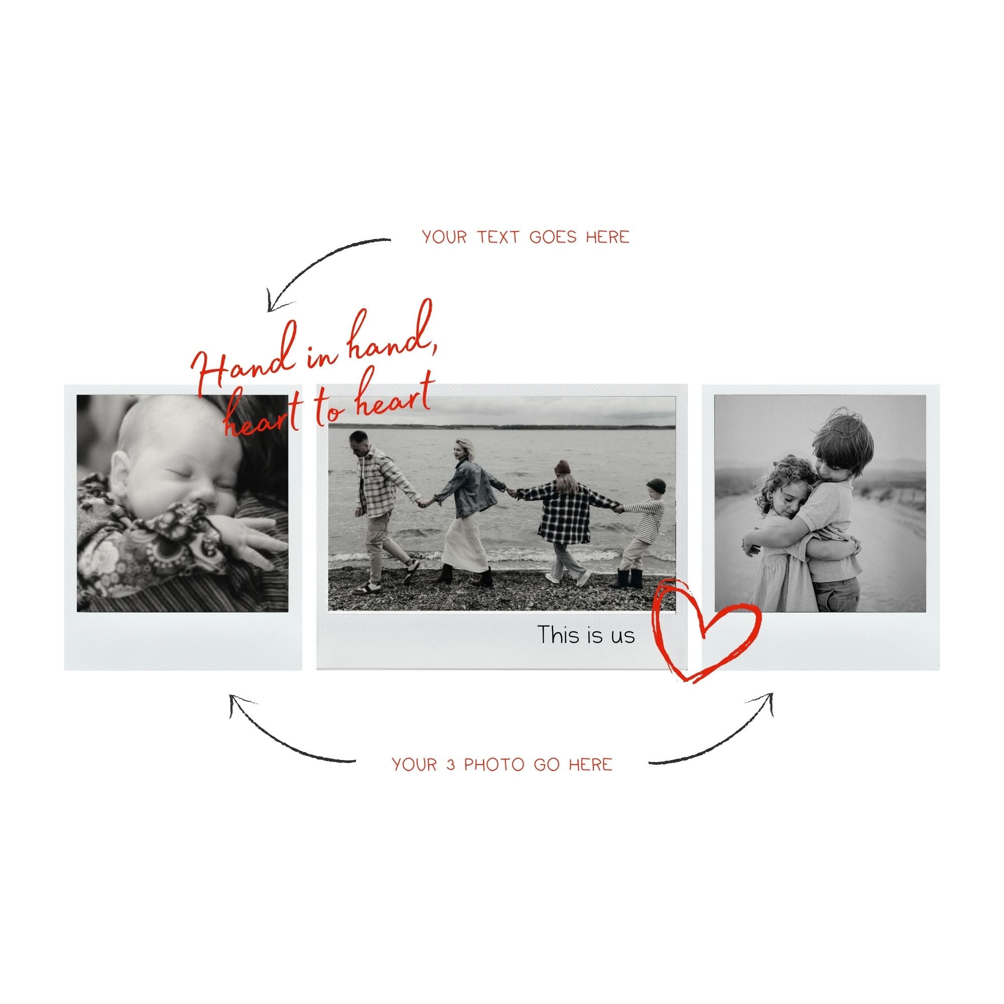 Polaroid- style 3 photo